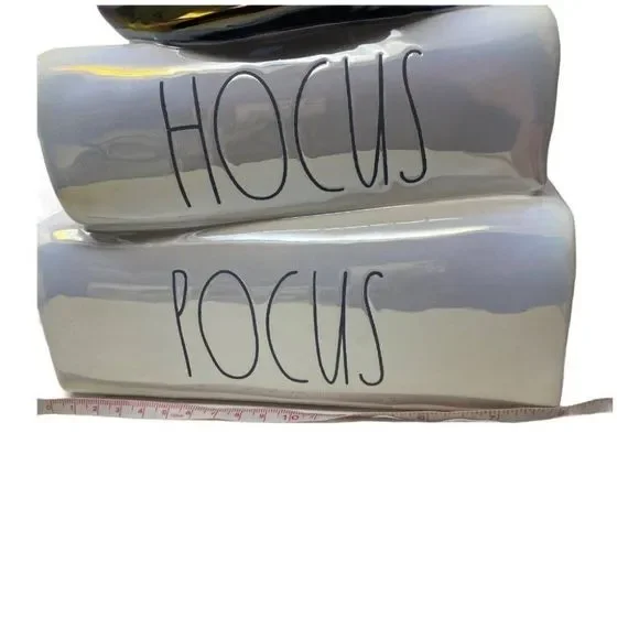 Rae Dunn HOCUS POCUS Halloween Witch Hat Iridescent Black Book Trick Treat Gift - Picture 7 of 7